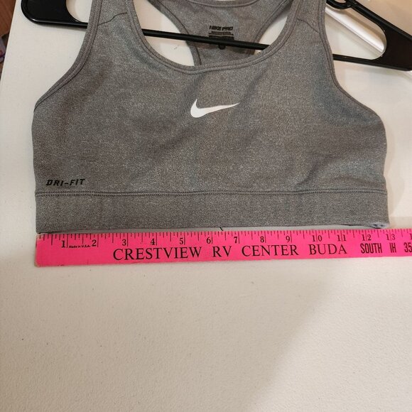 Nike Pro Dri-Fit Gray Medium Racerback Sports Bra - Picture 6 of 9